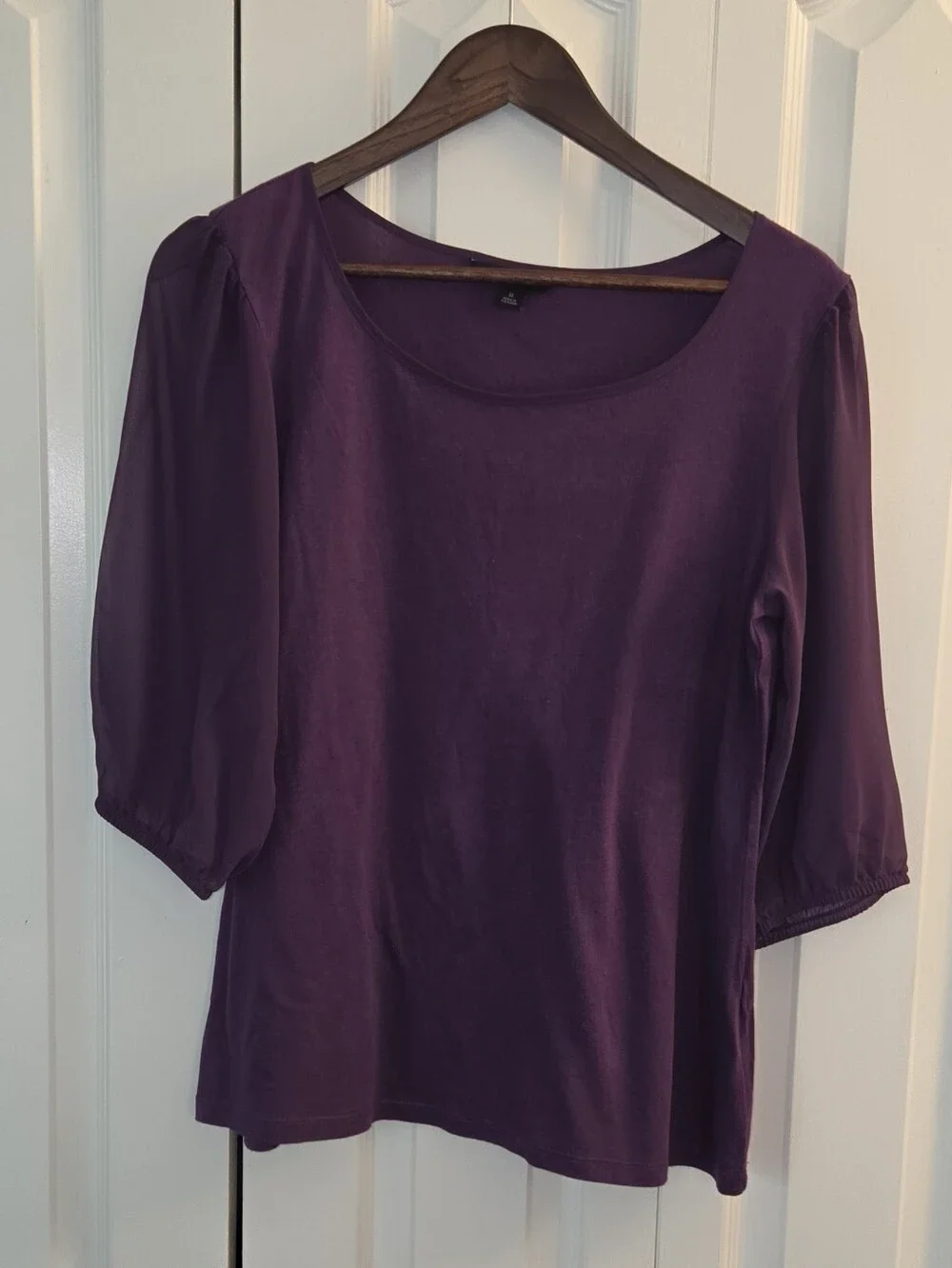 Banana Republic Purple Scoop Neck Women's Top Womens Size M